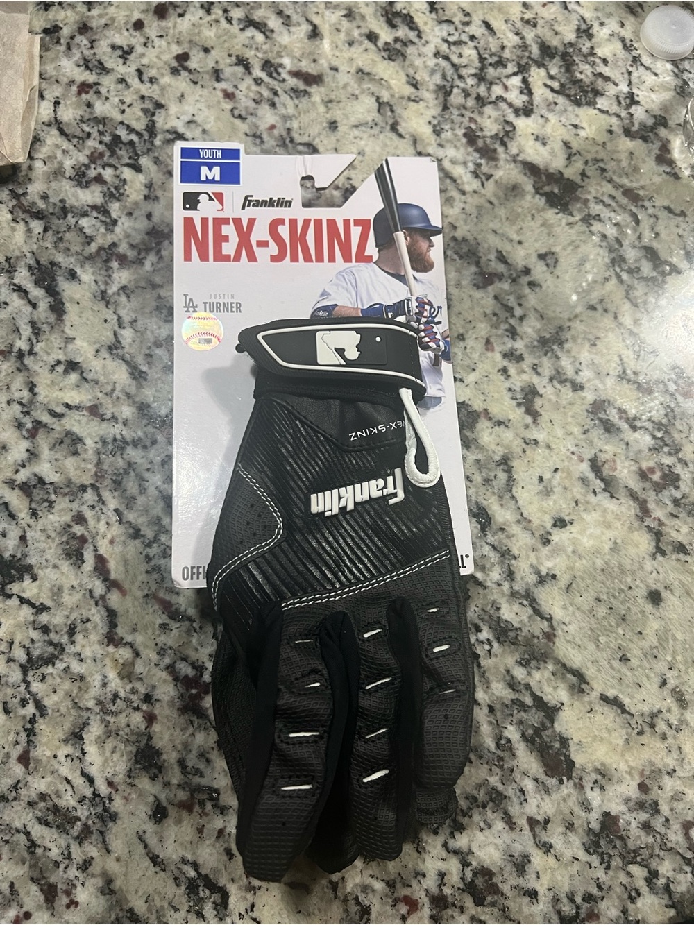 Franklin Nex-Skinz Youth Batting Gloves - Black